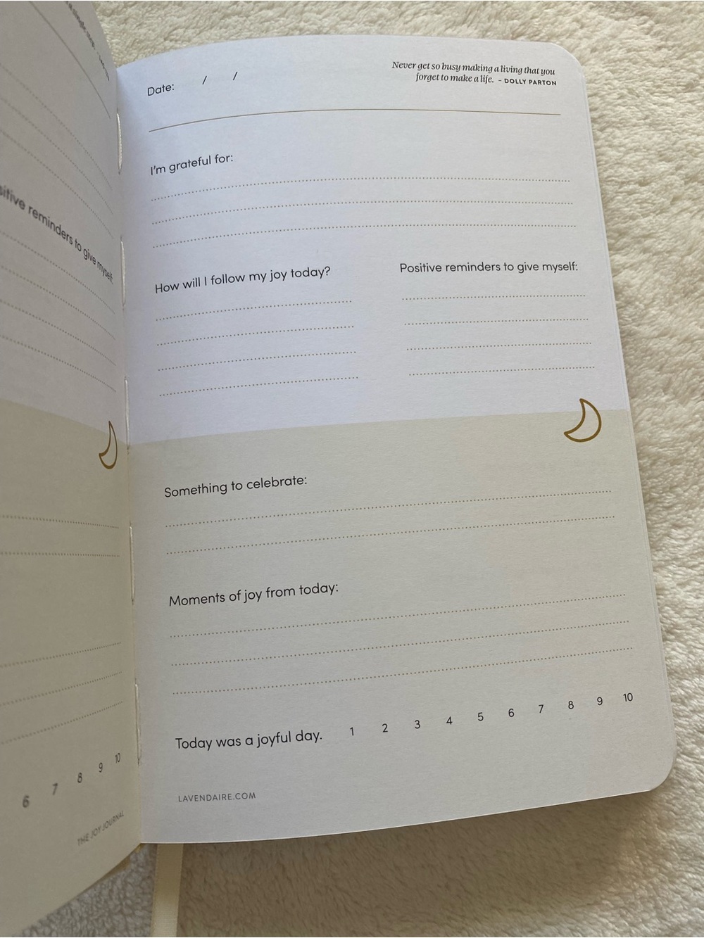 Lavendaire Joy Journal Linen Gratitude Journal Notebook - Picture 7 of 9